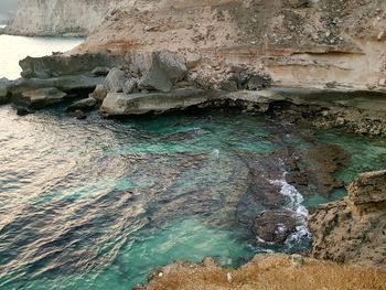 Rock formations in sea