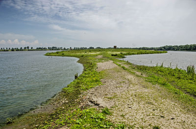 Scenic view of river against sky