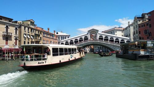 View of bridge over canal