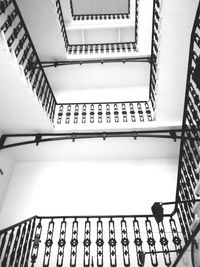 Low angle view of spiral stairs