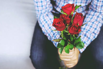 Close-up of rose bouquet