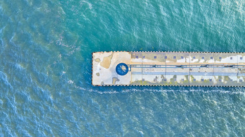 High angle view of thermometer