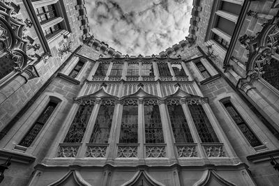 Low angle view of historical building
