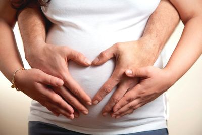 Cropped image of woman holding hands