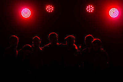 Group of people at music concert