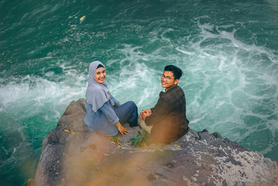 Couple and the nature