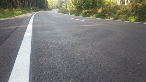 Surface level of empty road