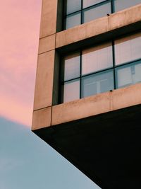 Low angle view of modern building against sky