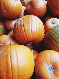 Full frame shot of pumpkins at market