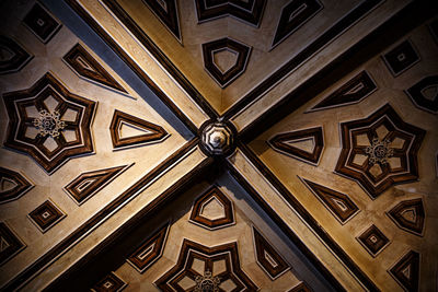 Low angle view of ornate ceiling