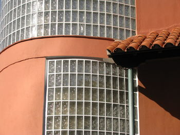 Low angle view of modern building in city