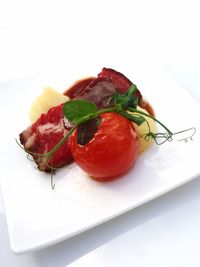 Close-up of fresh salad in plate