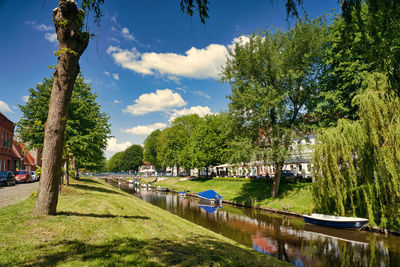 Scenic view of park against sky