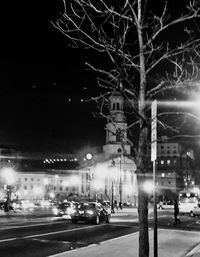 City street at night