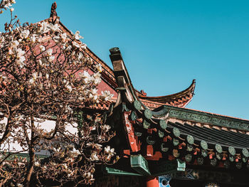 Low angle view of traditional building against sky