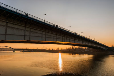 Bridge over water against sky