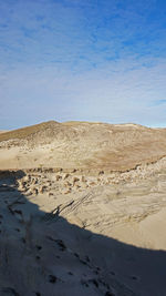 Scenic view of desert against sky