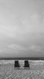 Scenic view of calm beach