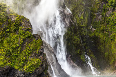 Scenic view of waterfall