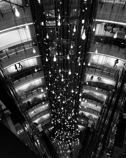 Low angle view of illuminated ceiling