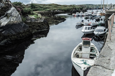 Boats in harbor