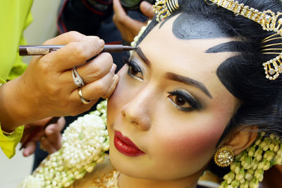 Traditional javanese makeup wedding for bride
