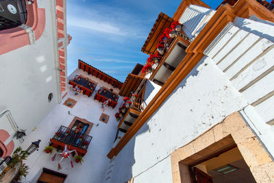 Low angle view of buildings against sky