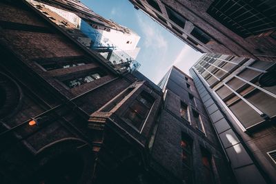 Low angle view of buildings in city