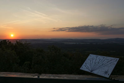 Scenic view of landscape against sky during sunset