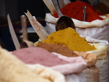 Close-up of food for sale in market