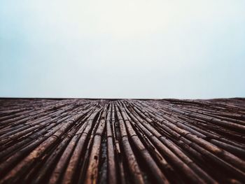 Close-up of roof against clear sky