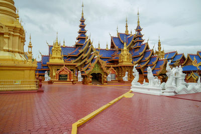 View of temple building against sky