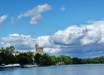 Scenic view of historic building against sky