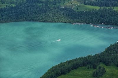 High angle view of sea