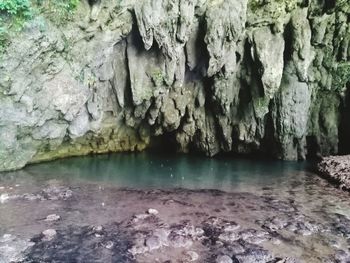 Rock formations in cave