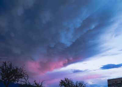 Low angle view of cloudy sky