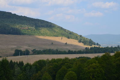 Scenic view of landscape against sky
