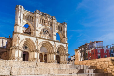 Cuenca, spain. facade of the gothic cathedral