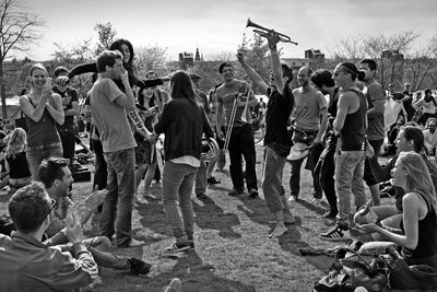 People looking at view