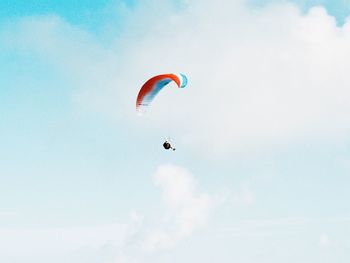 Low angle view of parachute