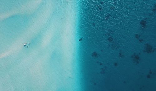 High angle view of sea shore