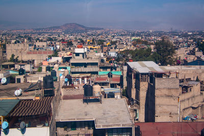 Iztapalapa neighborhood in mexico city from the cablebús