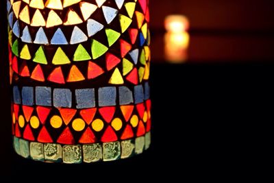 Close-up of colorful lights