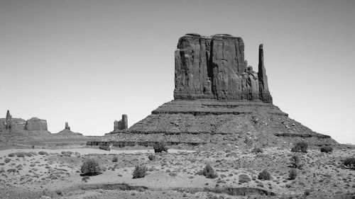 Scenic view of rock formations at monument valley