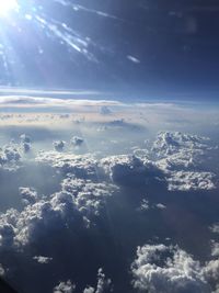 Aerial view of dramatic sky over landscape