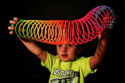 Close-up of boy playing