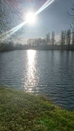 Scenic view of river against sky