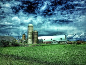 Cloudy sky over field