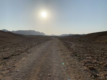 Scenic view of desert against sky