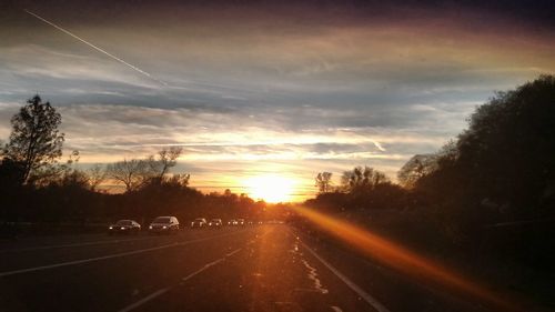 Road at sunset